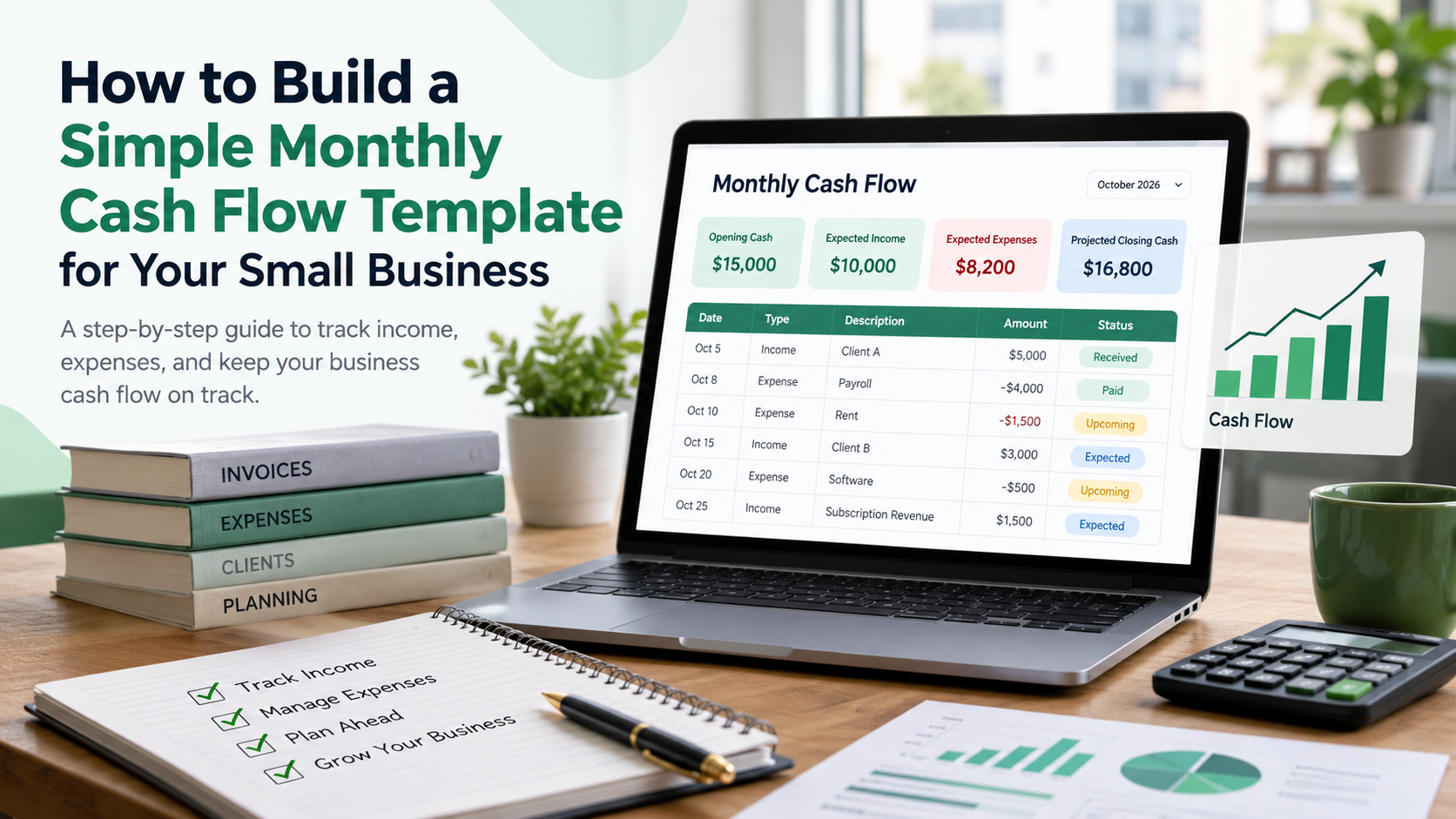 How to Build a Simple Monthly Cash Flow Template for Your Small Business?
