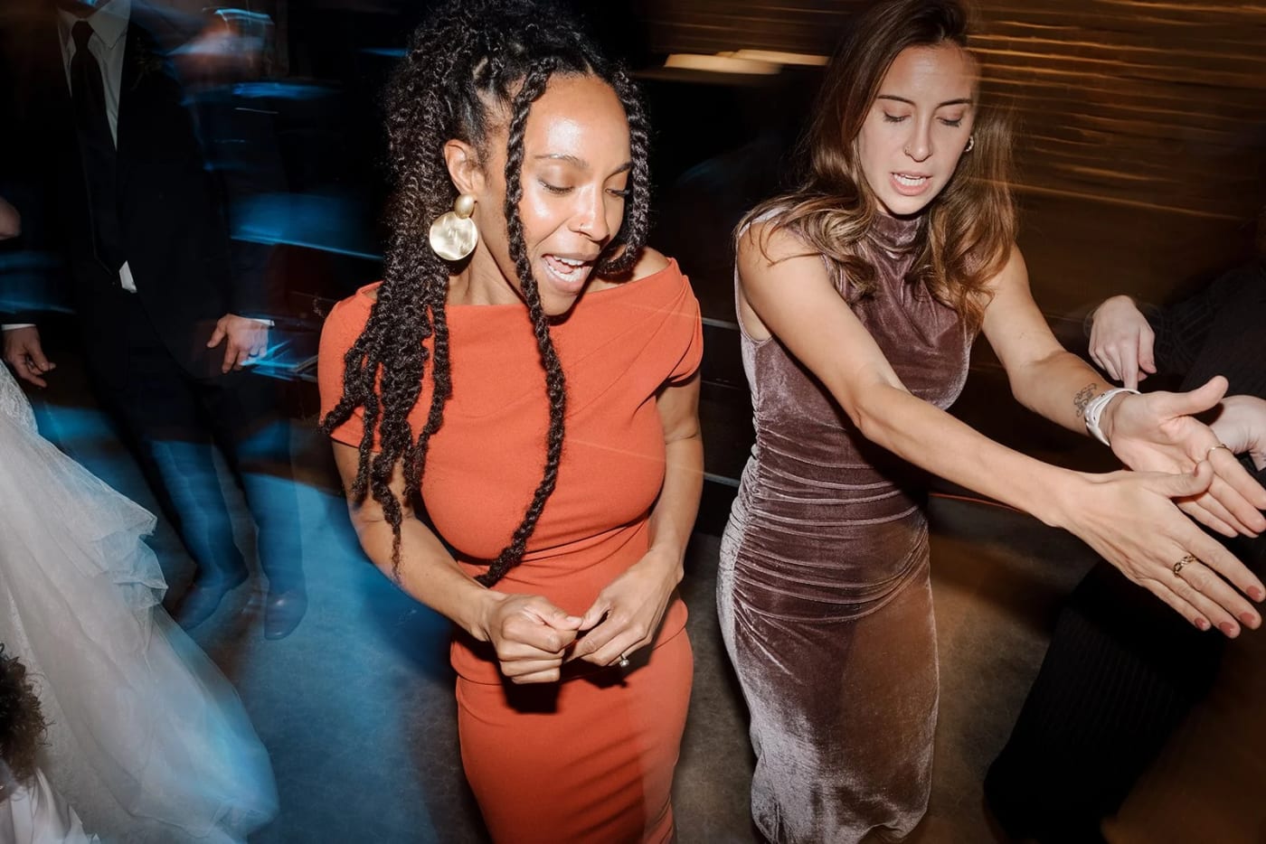 Guests dancing at a St. Louis celebration