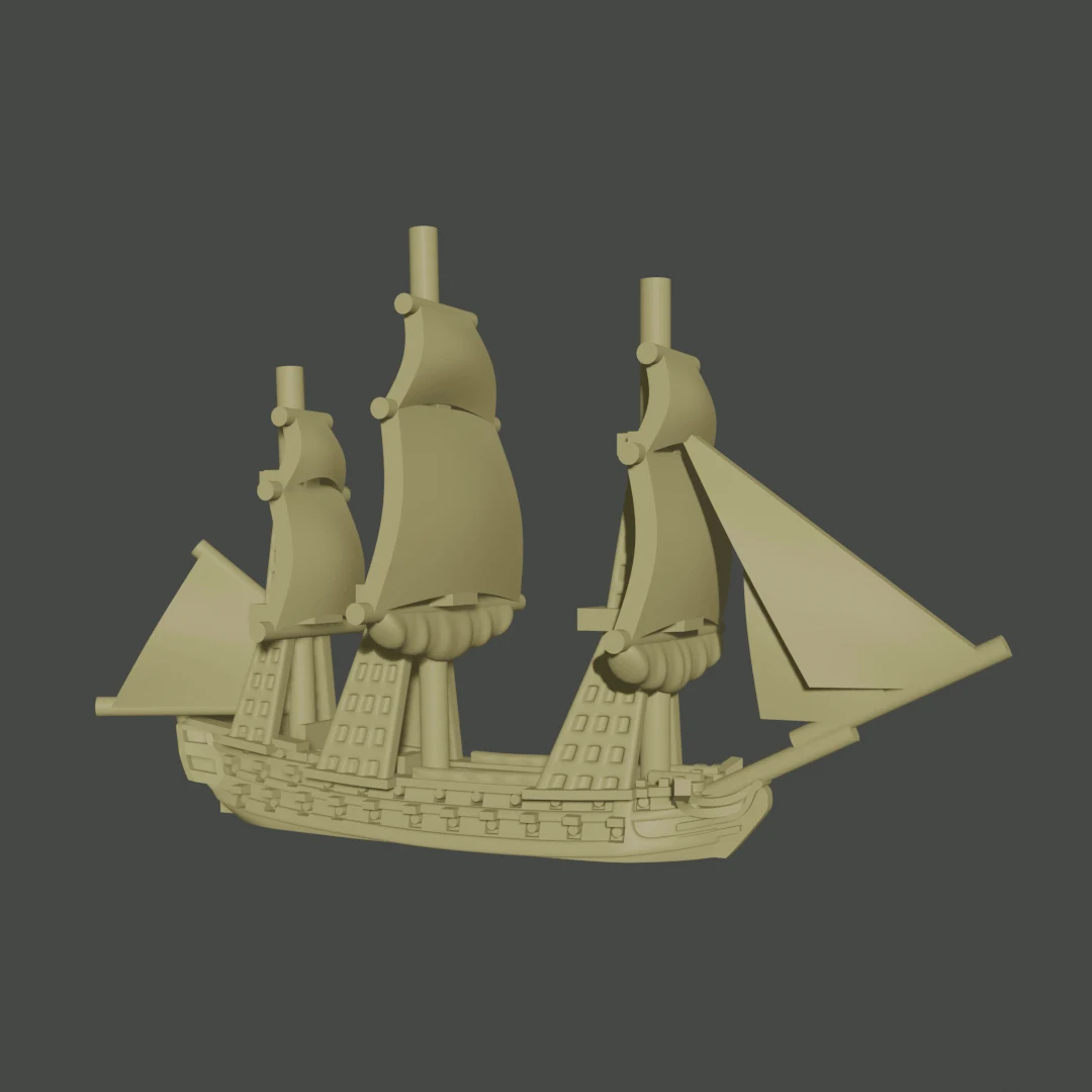 1/2400 Napoleonic Fleet Set (7 models) & Blender Exporter 2400-NAP-1, 6 of 14