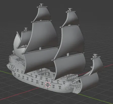 1/600 17th Century Mast & Sail Set GS-2, 4 of 6