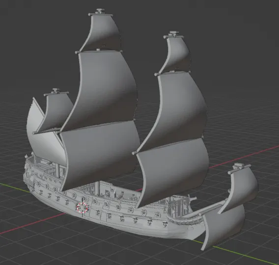 1/600 17th Century Mast & Sail Set GS-2, 2 of 6