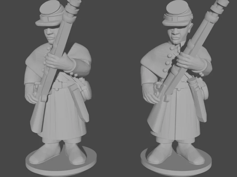 10-15mm American Civil War Infantry in Greatcoats Loading Pose 8 UA-48, 1 of 1