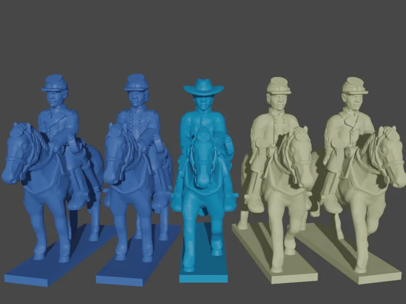 10-15mm American Civil War Mounted Officers UA-38, 1 of 2
