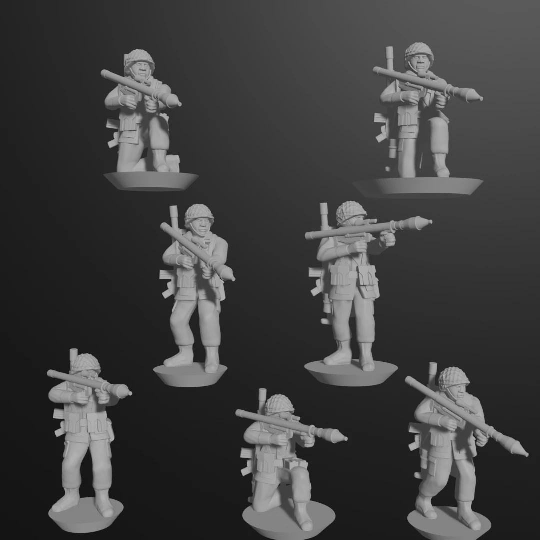10/15mm West German Panzergrenadiers (1980s) with G3A4s, MG3s, 84mm Carl Gustavs, Panzerfaust 44s, Redeye Launchers, Pistols & Mortars (94 models) CW-WG-1, 8 of 10