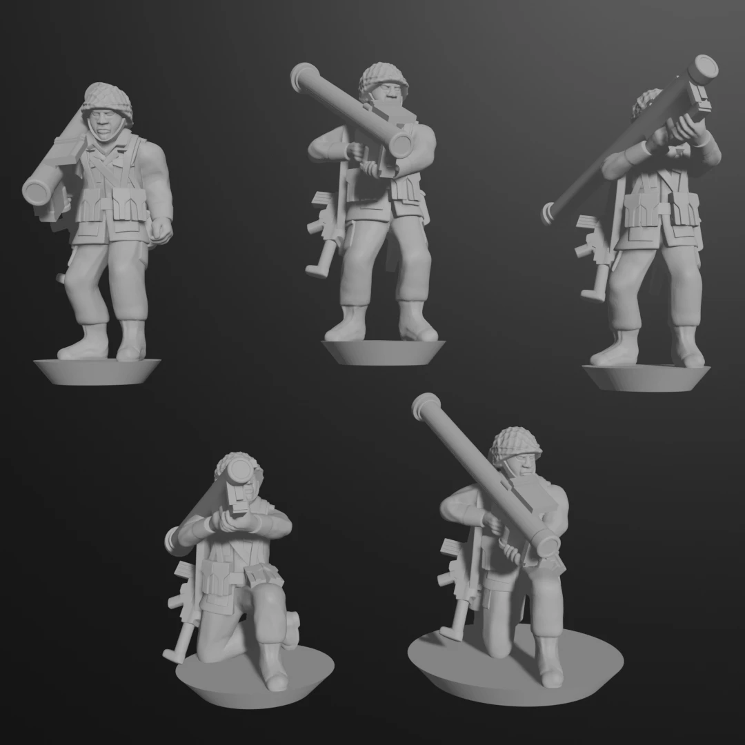 10/15mm West German Panzergrenadiers (1980s) with G3A4s, MG3s, 84mm Carl Gustavs, Panzerfaust 44s, Redeye Launchers, Pistols & Mortars (94 models) CW-WG-1, 7 of 10
