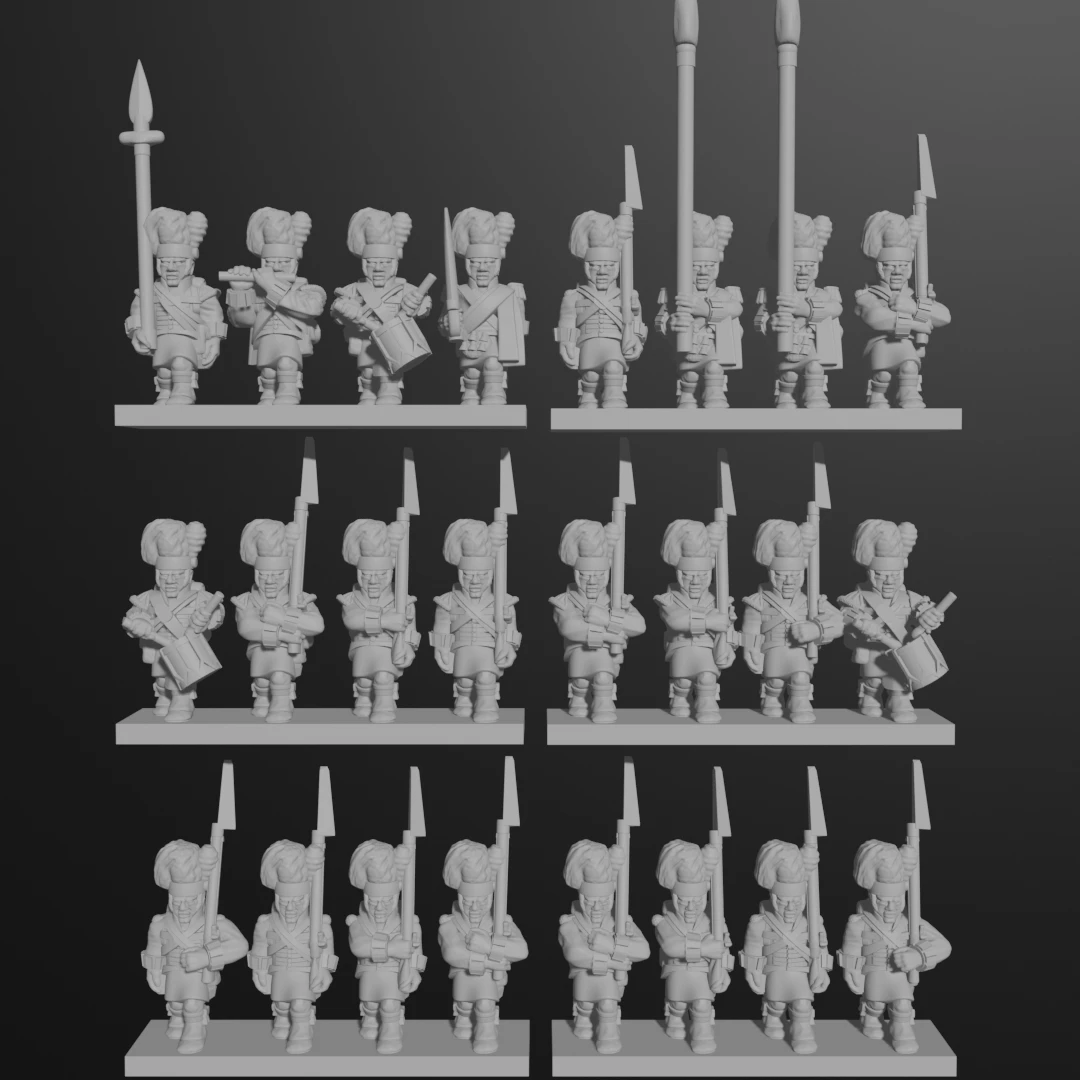 6-15mm British Highlander Battalion (In Kilts & Trousers) (Waterloo) NAP-GB-17, 1 of 1