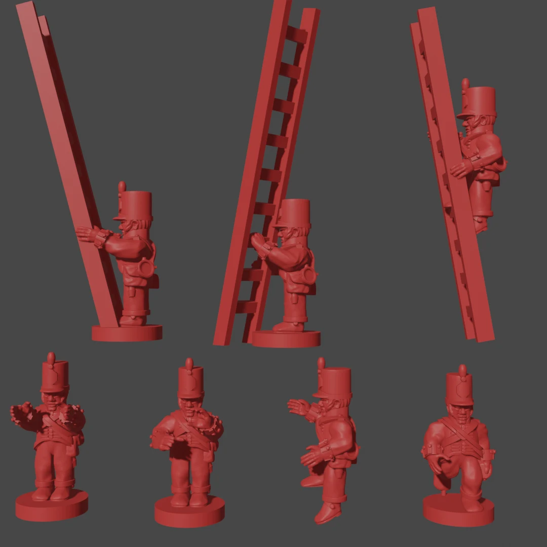 6-15mm British Infantry with Ladders (1800-1812) NAP-GB-1, 1 of 4