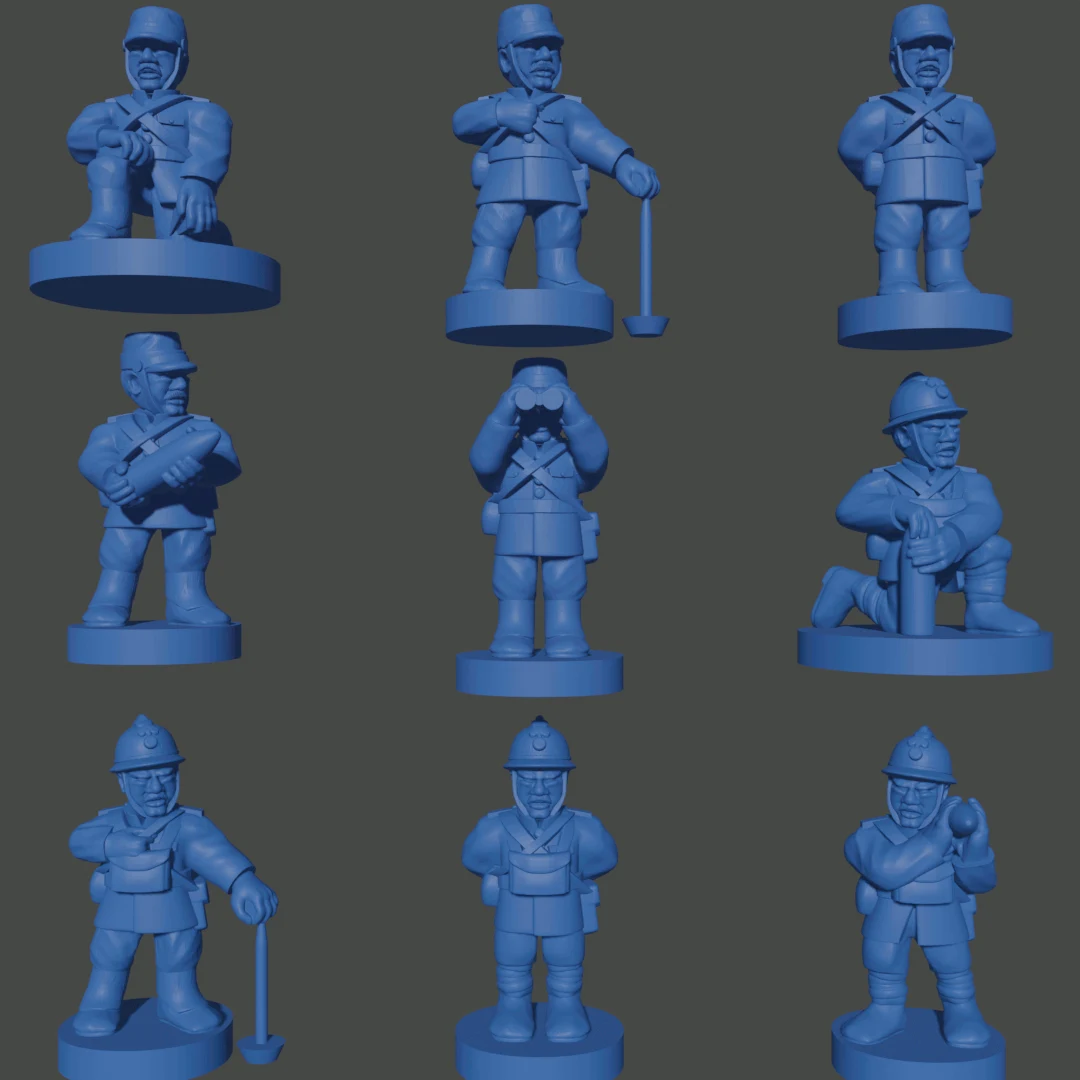 6-15mm French Great War Artillery Crew WWI-FR-5, 1 of 1