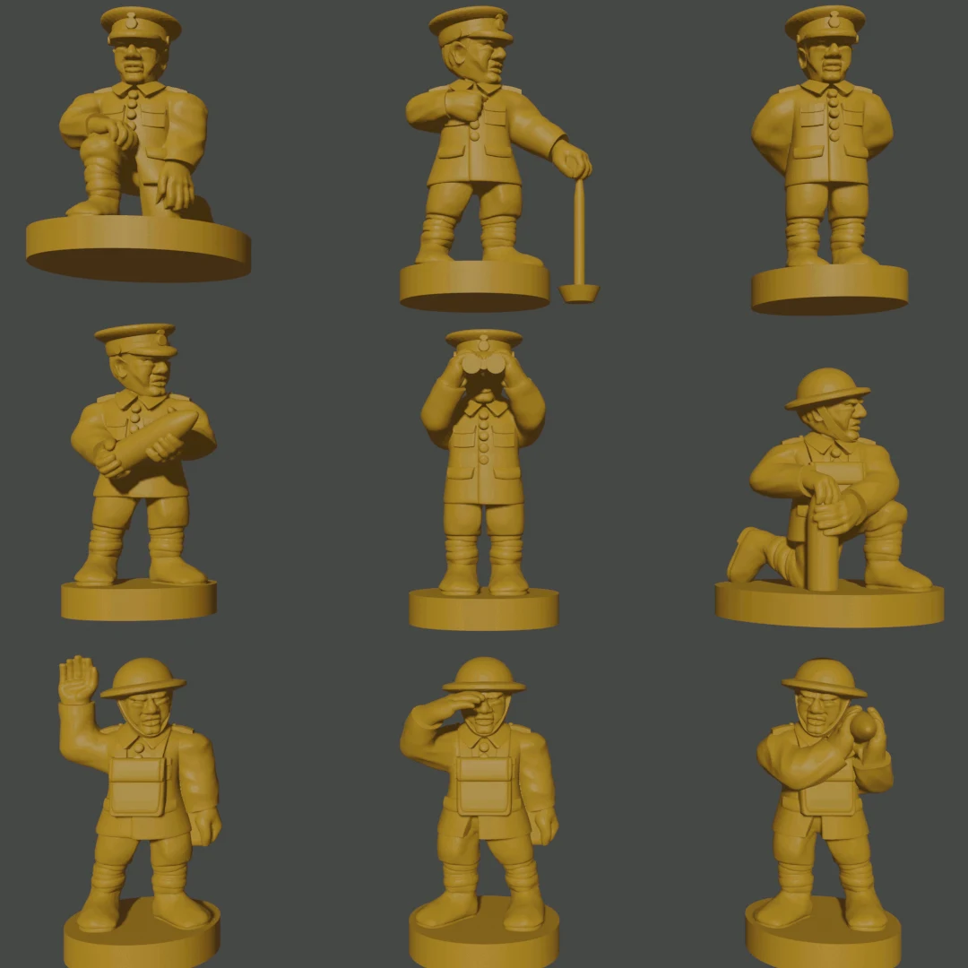 6-15mm Great War British Artillery Crew WWI-GB-5, 1 of 1
