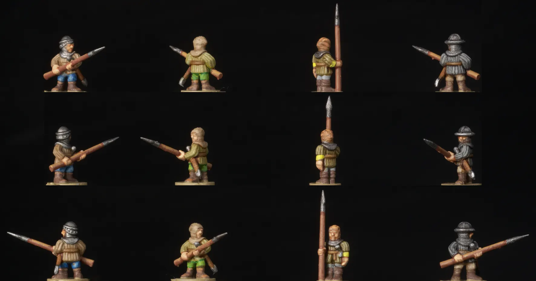 6-15mm Medieval Polearm Infantry (Spears, Bills & Voulges) (2 Poses) HYW-1, 9 of 9