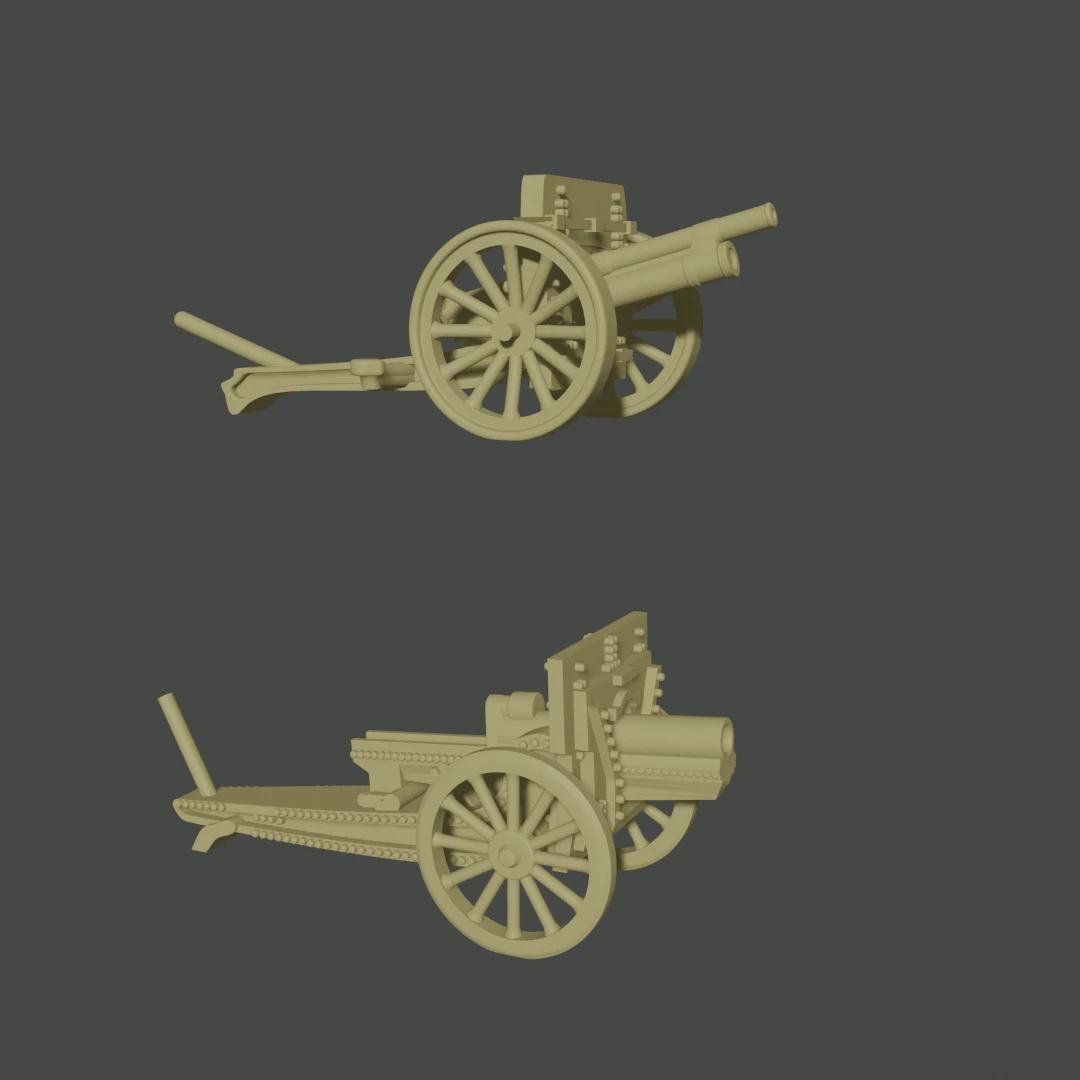 6-15mm Russian Great War Artillery: Putilov M1900 & M1910 Howitzer WWI-RU-2, 1 of 1