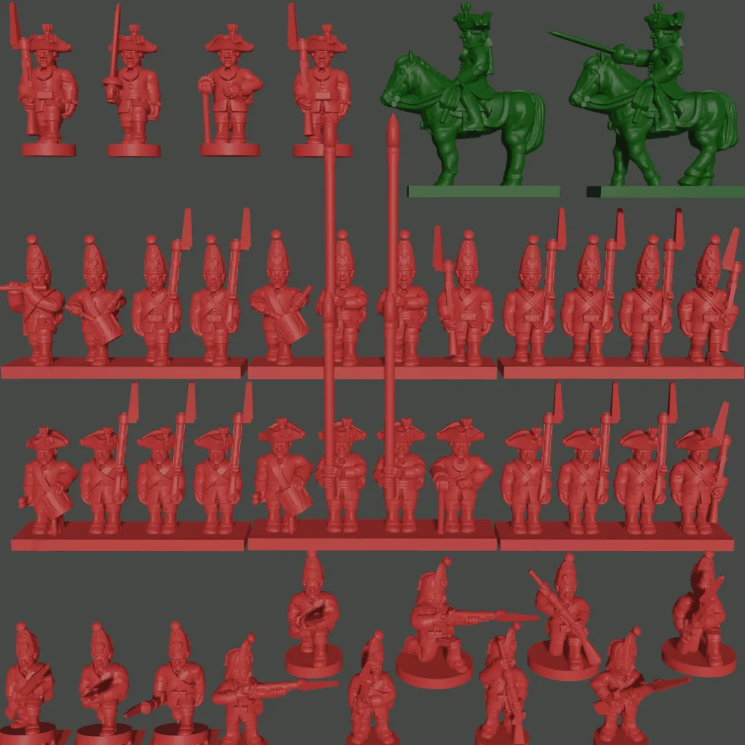 6-15mm Russian SYW Infantry in Summer Dress - Musketeers & Grenadiers (SYW-RU-5), 1 of 1