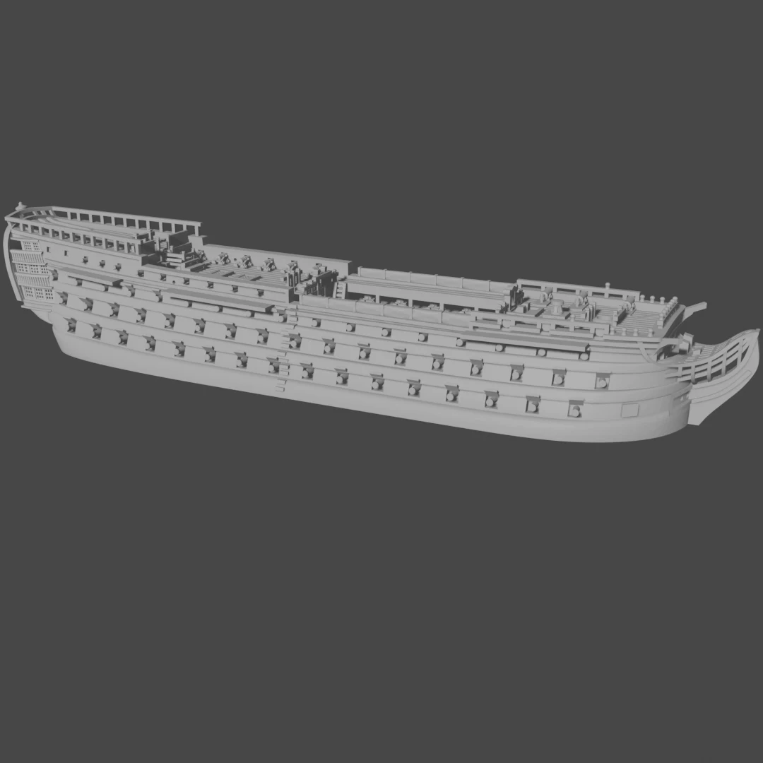 French Océan-class 1st rate  (118 guns), 1788-1882 & Blender Exporter, AOA-FR-1, 1 of 5