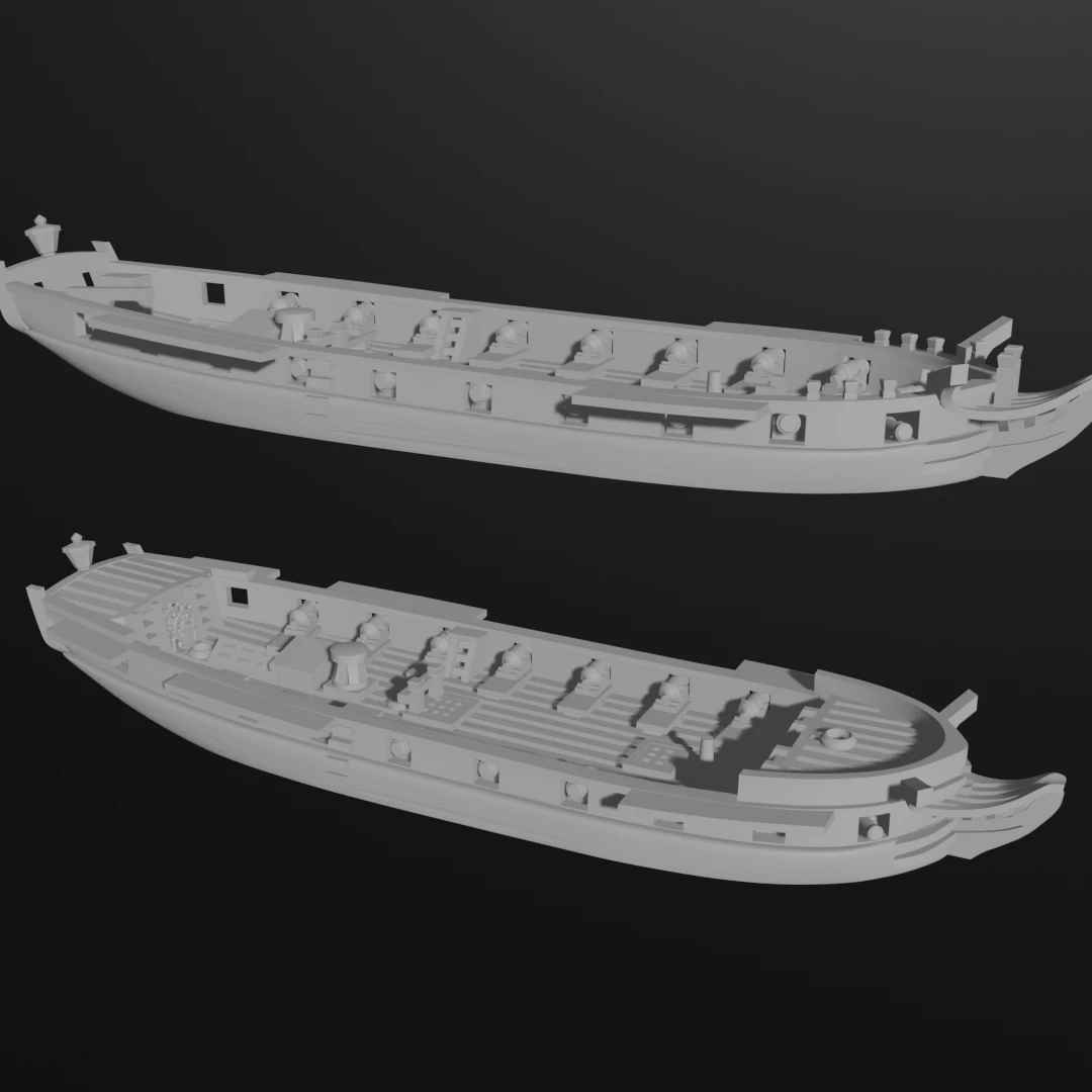 GB Cruizer/Snake-class Sloop (2-PACK) (18 guns) 1797-1826 & Blender Exporter, AOA-GB-15, 1 of 1