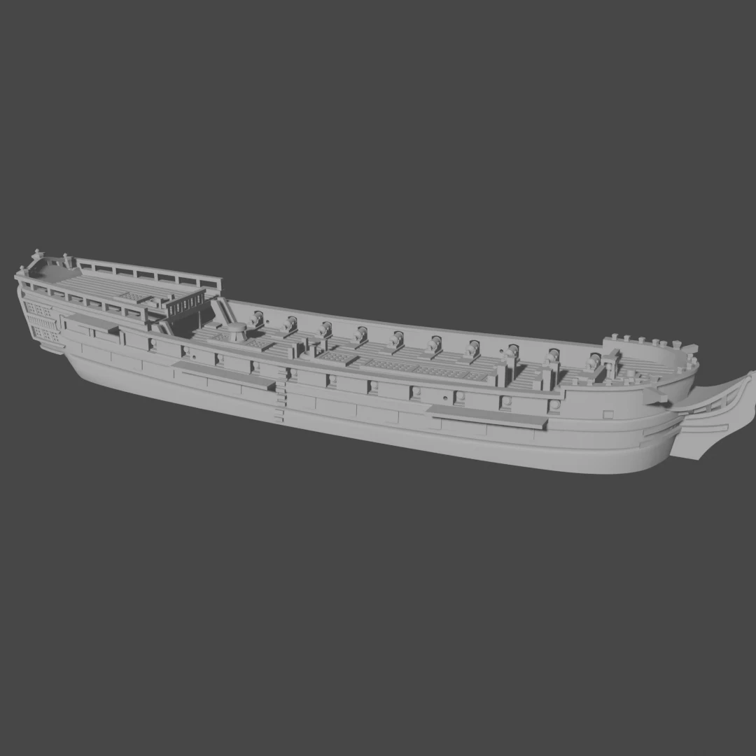 GB HMS Glatton 4th rate (56 carronades), 1792-1830 & Blender Exporter, AOA-GB-2, 1 of 1