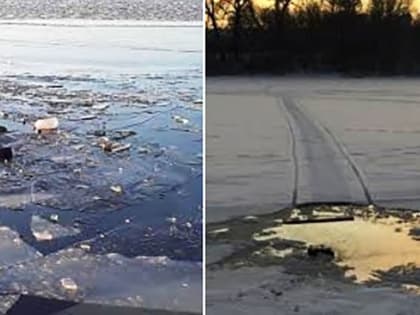 В ГИМС рассказали, почему не удалось спасти мужчину, провалившегося под лед на снегоходе на Ладожском озере