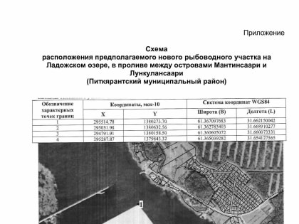 Информация по рыбоводному участку