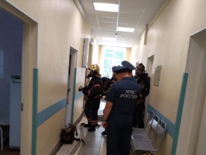 В Республиканской больнице прошли учения по пожарной безопасности