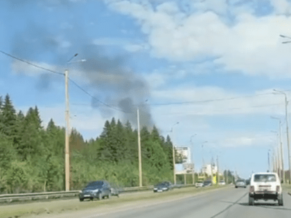 Около Кукковского кольца в Петрозаводске произошел пожар