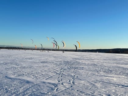 Соревнования по сноукайтингу прошли в Петрозаводске