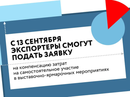 Скоро начнется прием заявок на получение компенсации части затрат на участие в выставках и ярмарках за рубежом