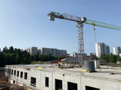 В Петрозаводске продолжается строительство поликлиники на Кукковке
