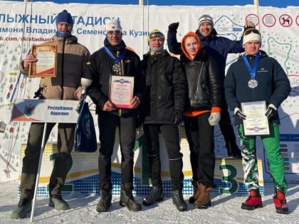 Команда МЧС Карелии выиграла медаль на чемпионате СЗФО по лыжным гонкам