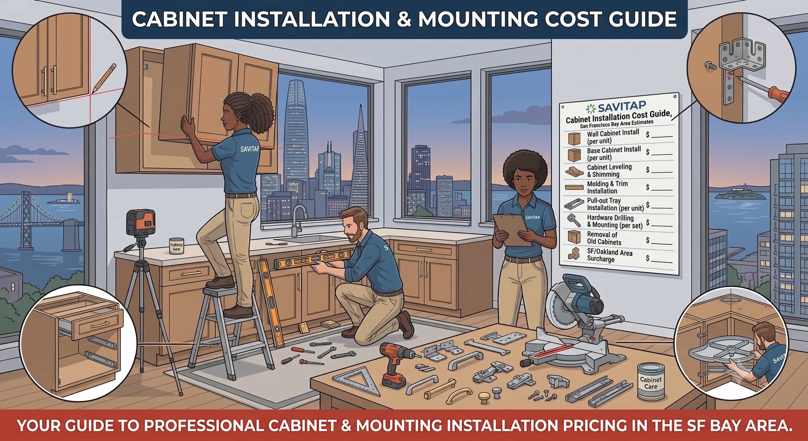 Cabinet Installation & Mounting guide for San Francisco Bay Area homeowners