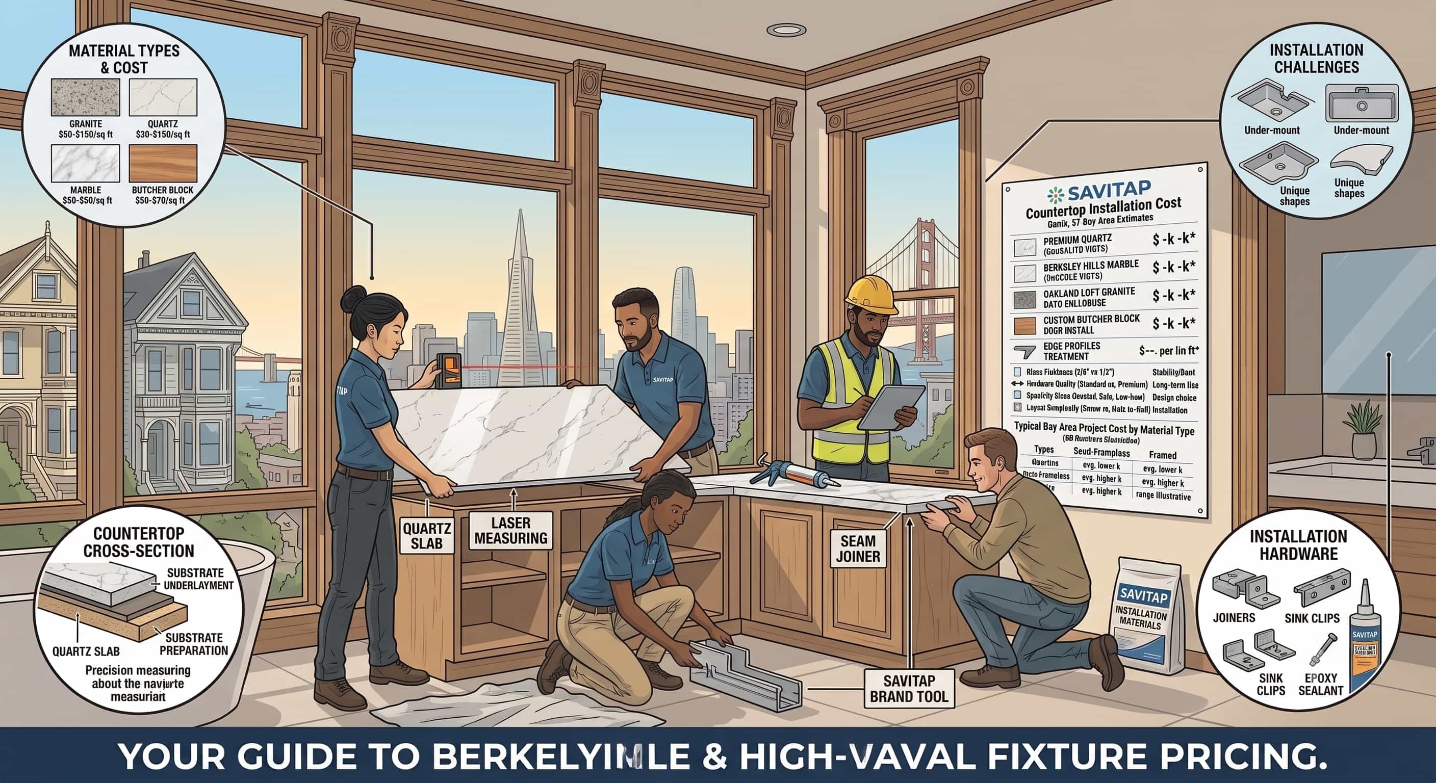 Countertop Installation guide for San Francisco Bay Area homeowners