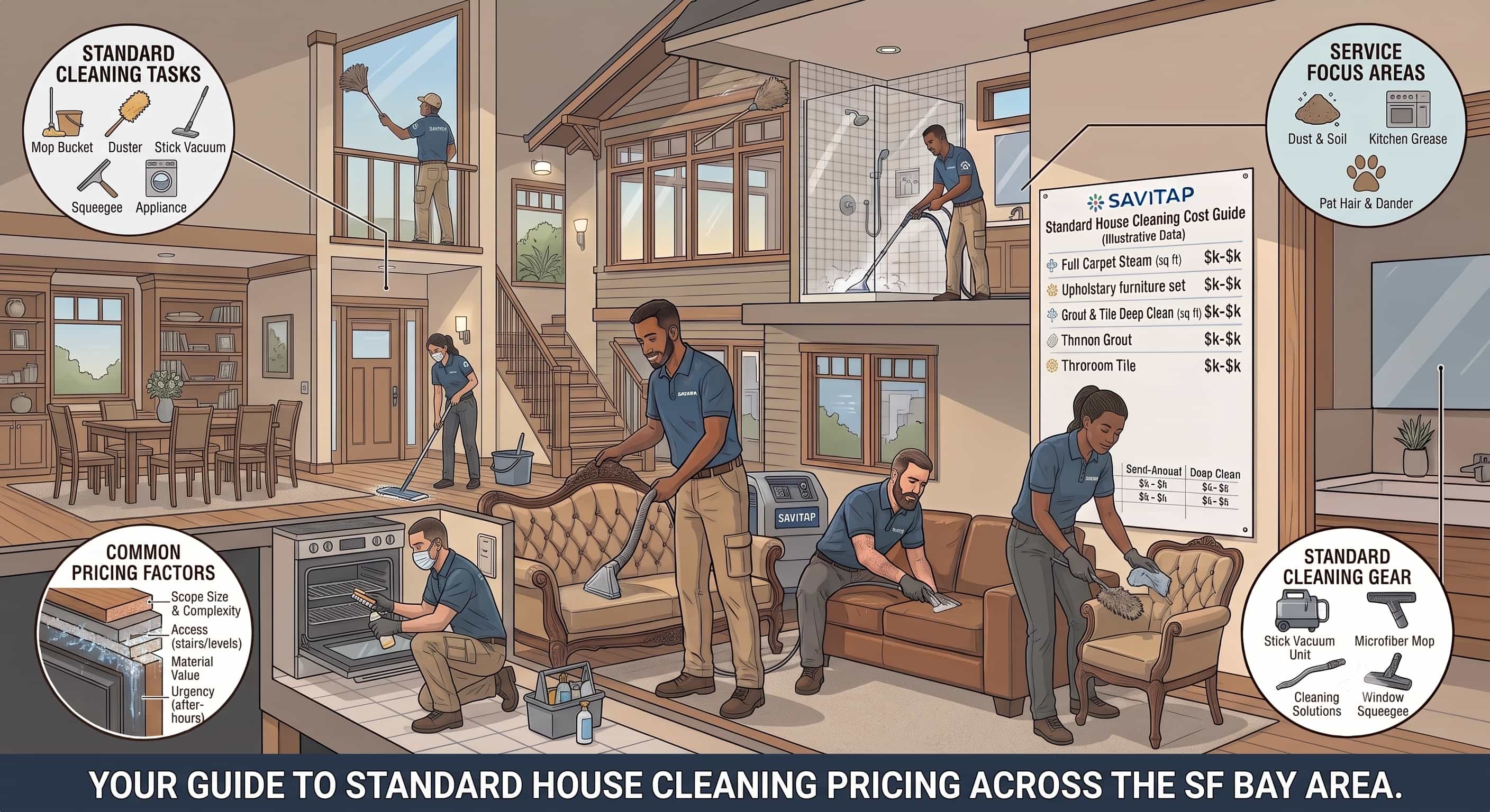 Standard House Cleaning guide for San Francisco Bay Area homeowners