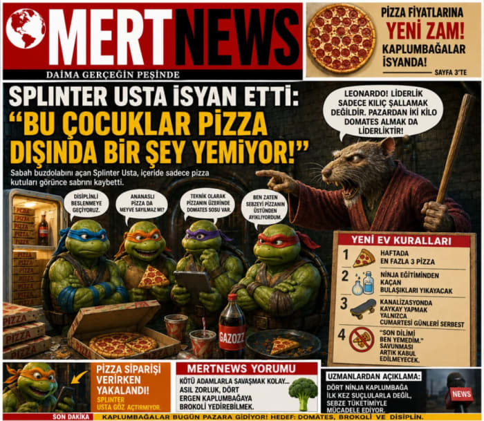 SPLINTER USTA İSYAN ETTİ: "BU ÇOCUKLAR PİZZA DIŞINDA BİR ŞEY YEMİYOR!"