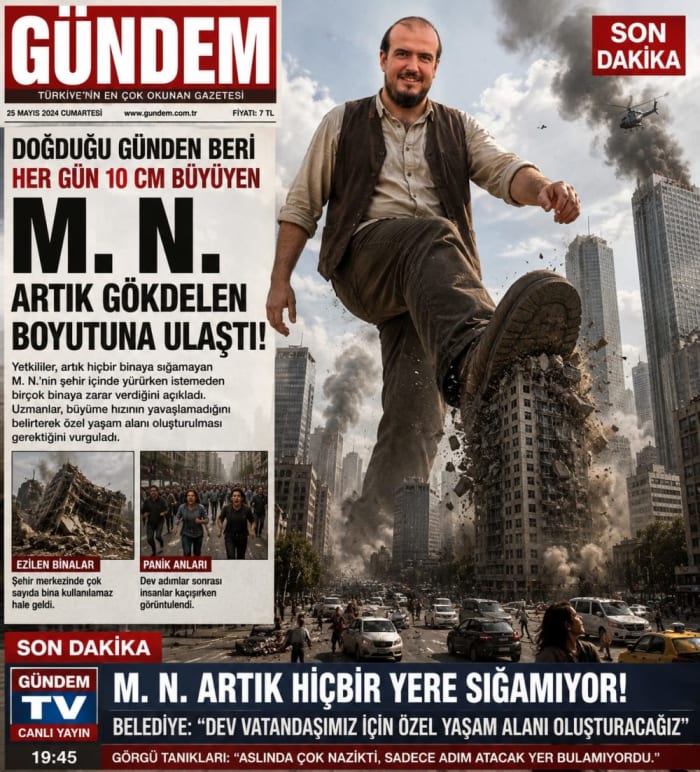 SON DAKİKA | DOĞDUĞU GÜNDEN BERİ HER GÜN 10 CM BÜYÜYEN M. N., GÖKDELEN BOYUTUNA ULAŞTI!
