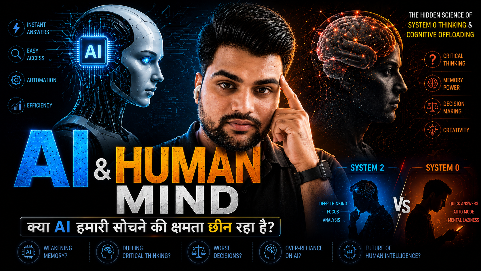 क्या AI हमारी सोचने की क्षमता छीन रहा है? System 0 Thinking और Cognitive Offloading का विज्ञान