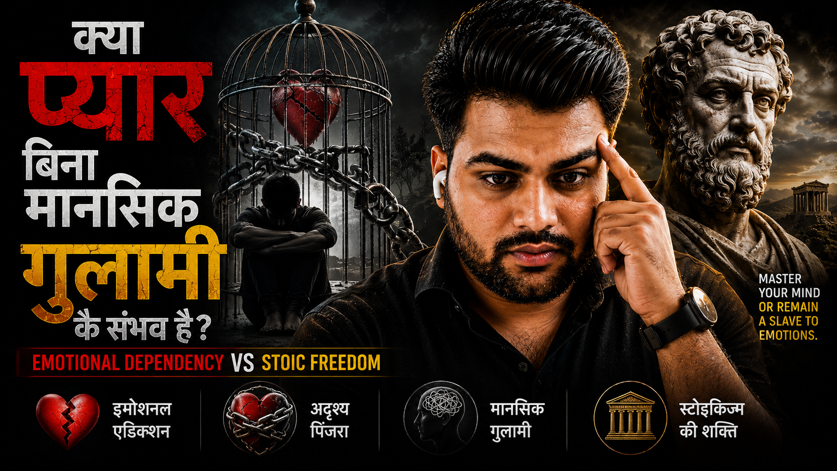क्या प्यार बिना मानसिक गुलामी के संभव है? Emotional Dependency और Stoicism का कड़वा सच