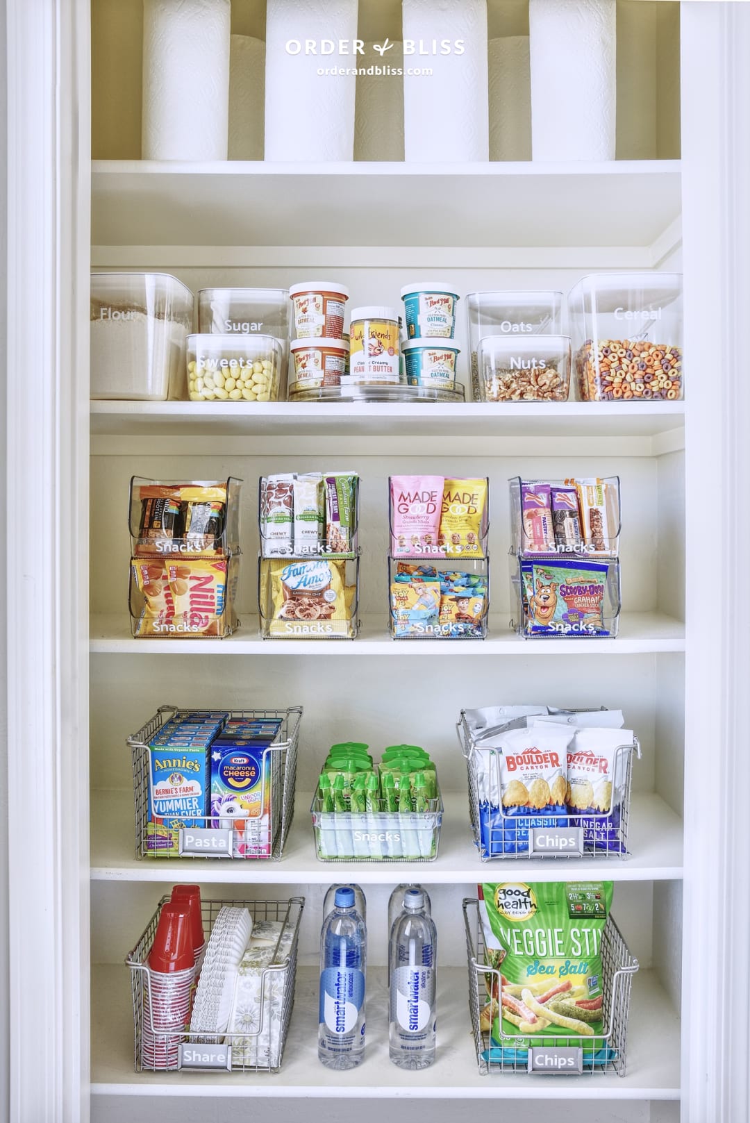 Small pantry organization