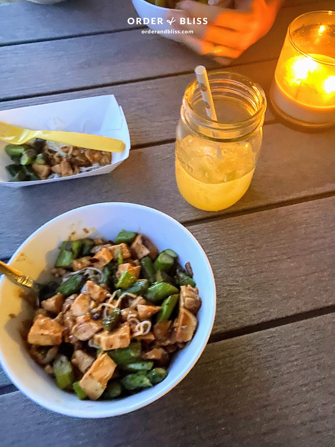 Chicken asparagus bowl