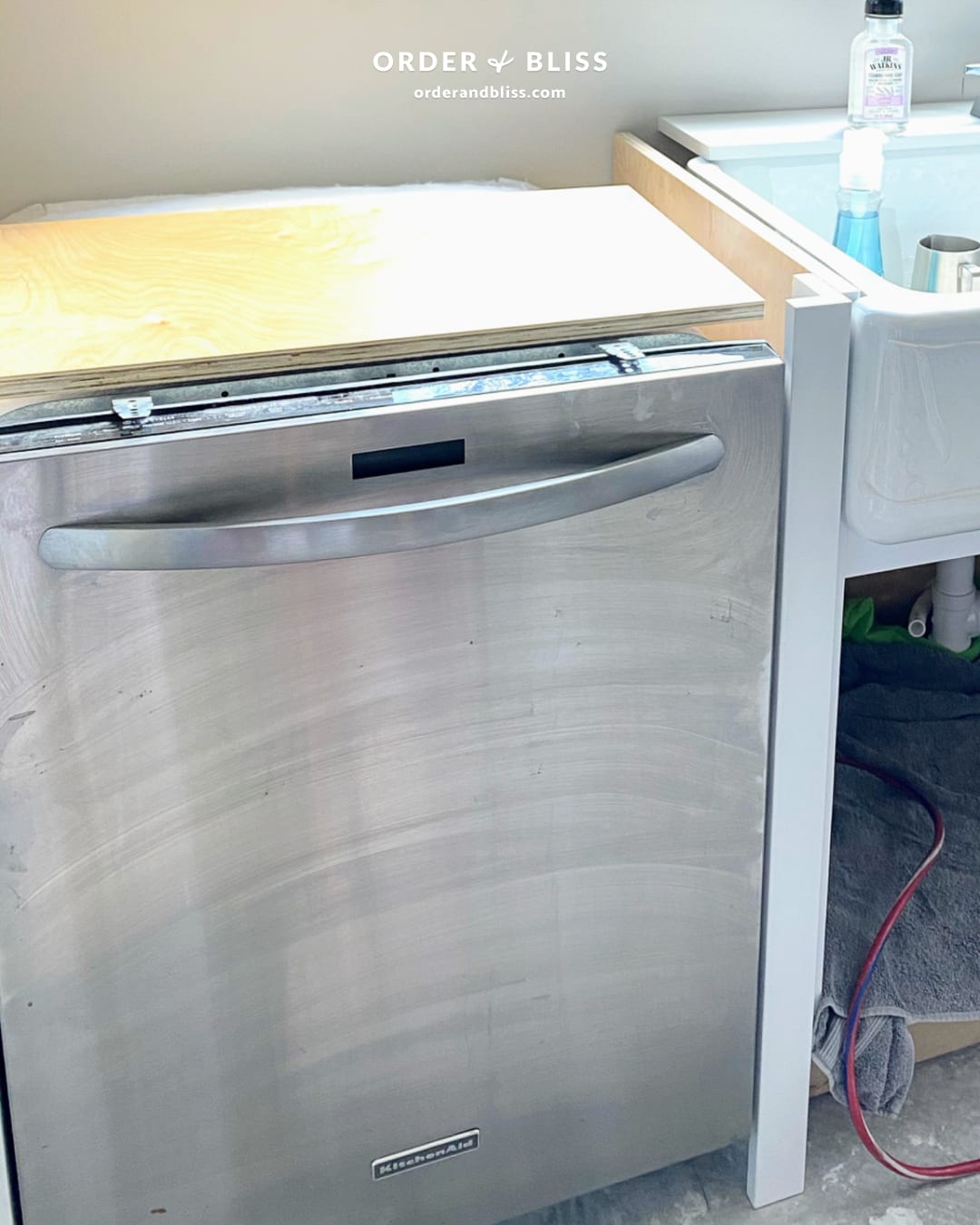 KitchenAid dishwasher during kitchen remodel