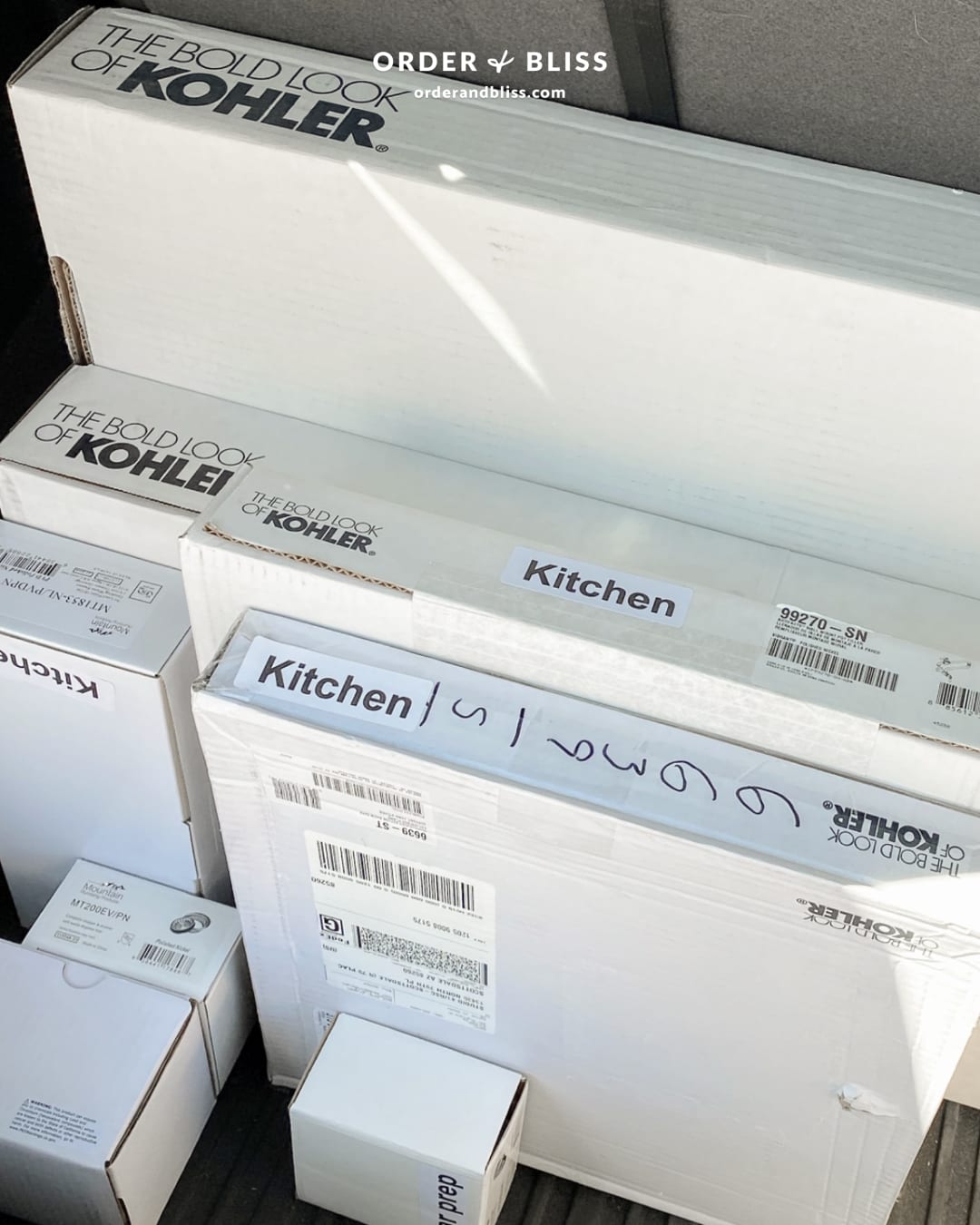 Kohler kitchen faucet boxes