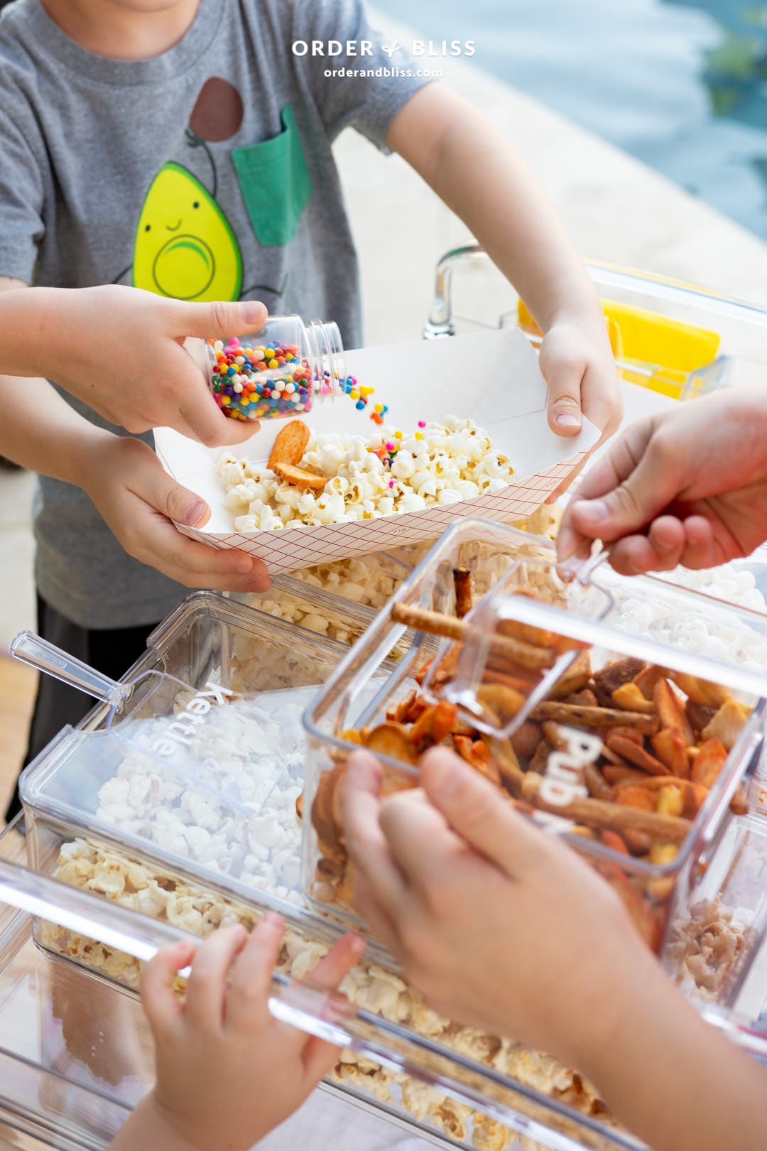 Rolling snack cart by The Home Edit