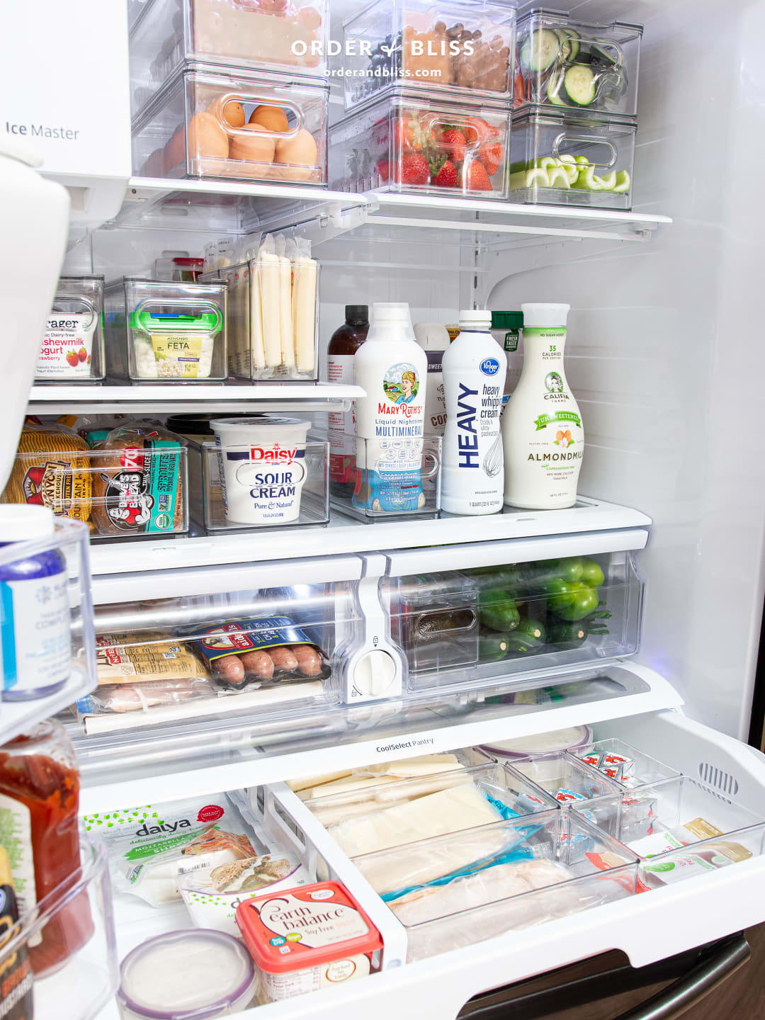 Heathers organized fridge