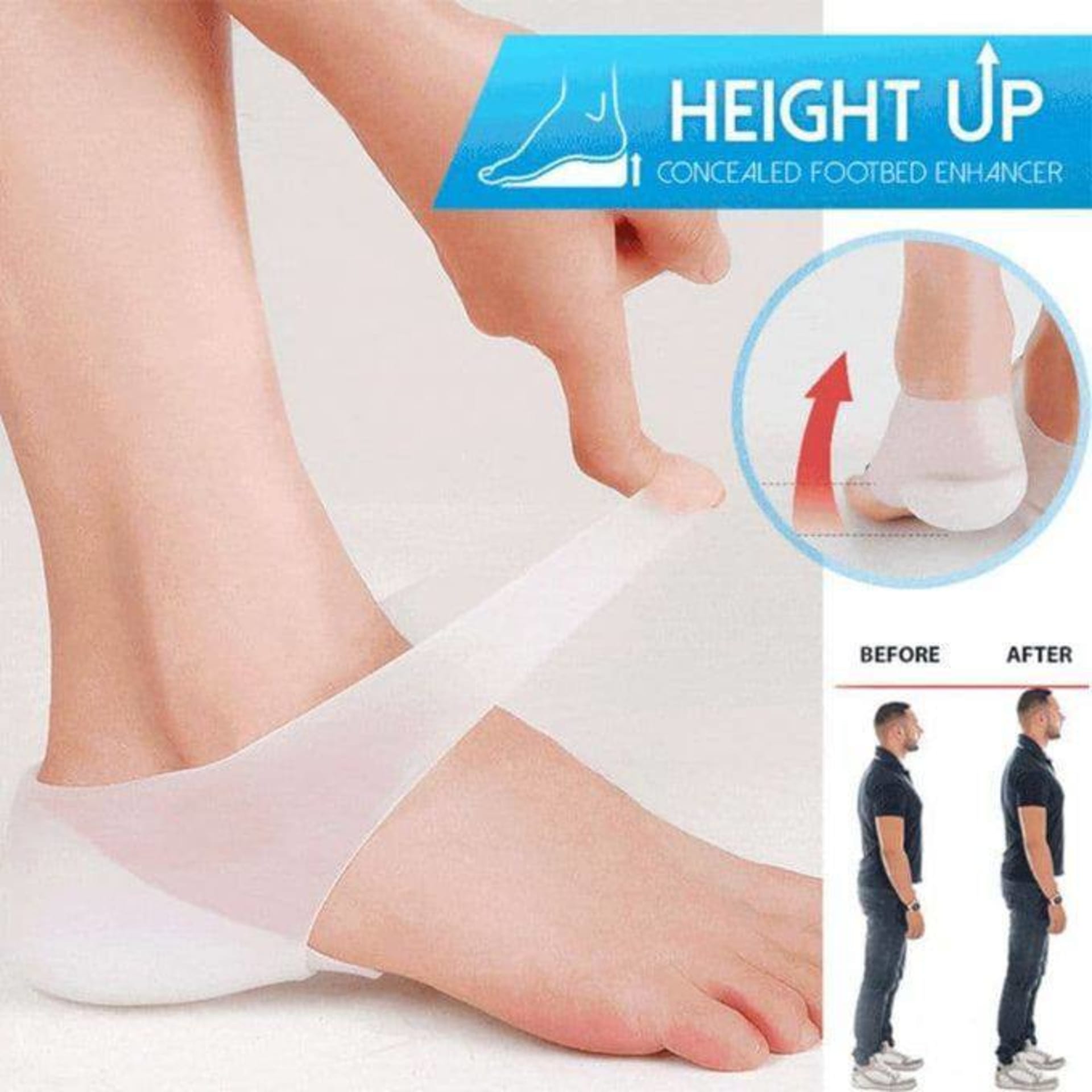 Talonnettes en silicone pour +3,5 cm 4