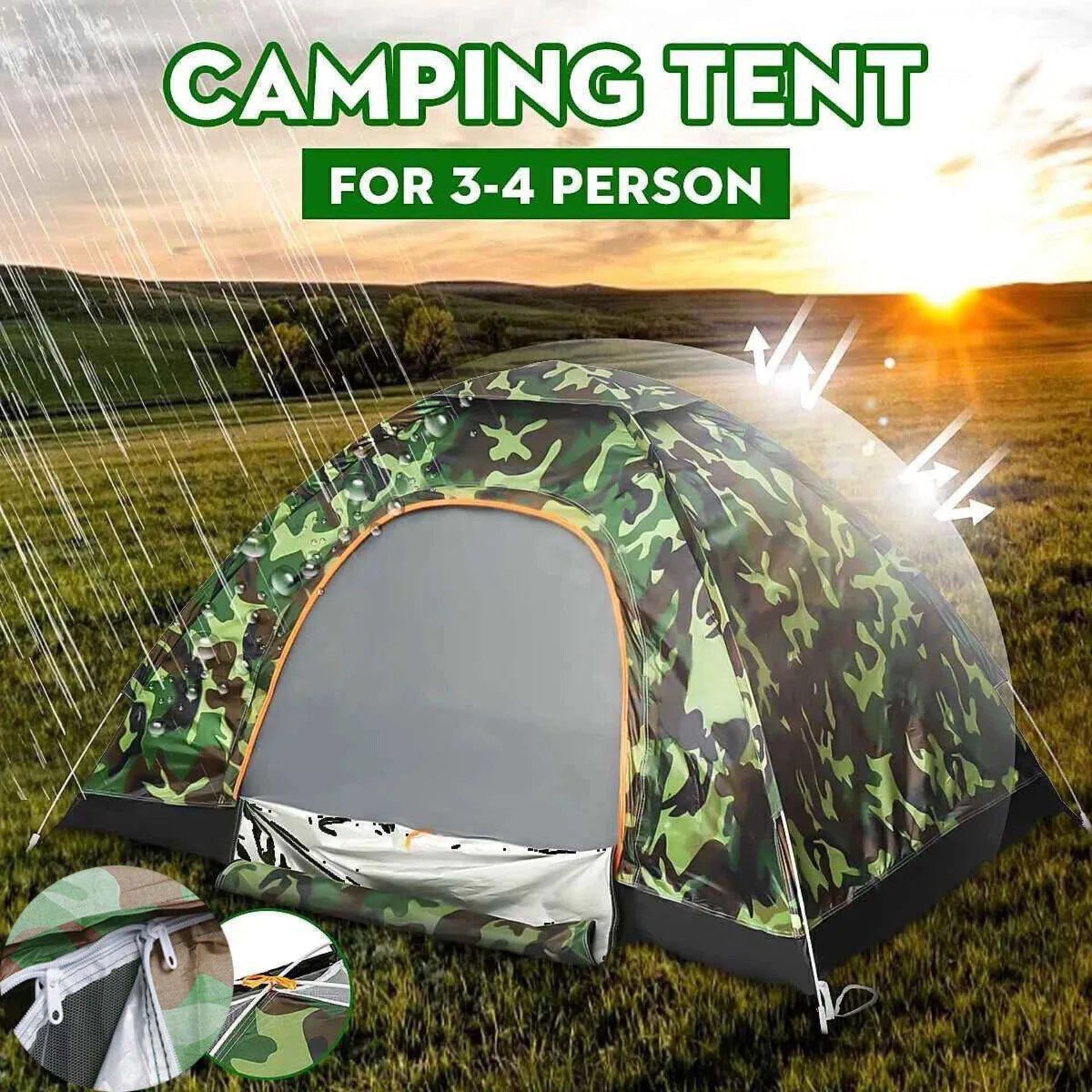 Tente de camping militaire 4 personnes