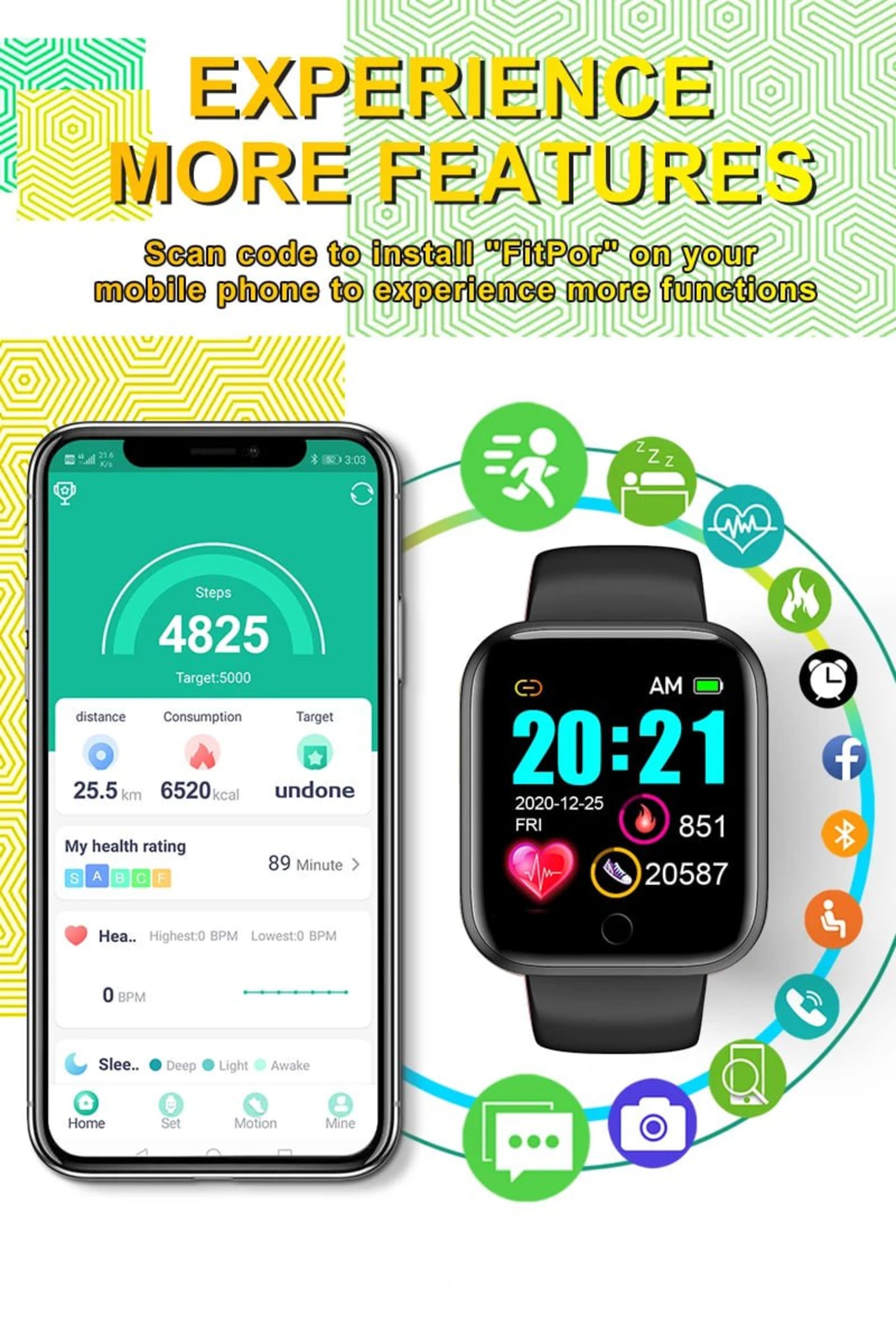 Montre connectée sport étanche