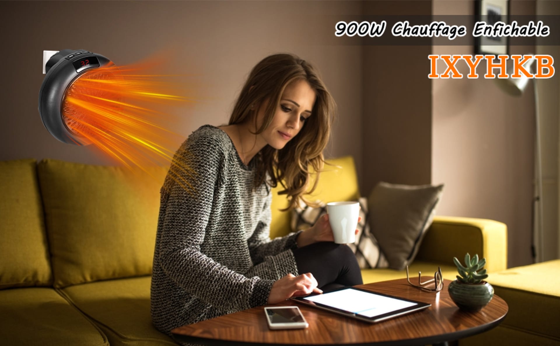 Radiateur Flame Heater 900W – chauffage rapide et sûr en format compact 2