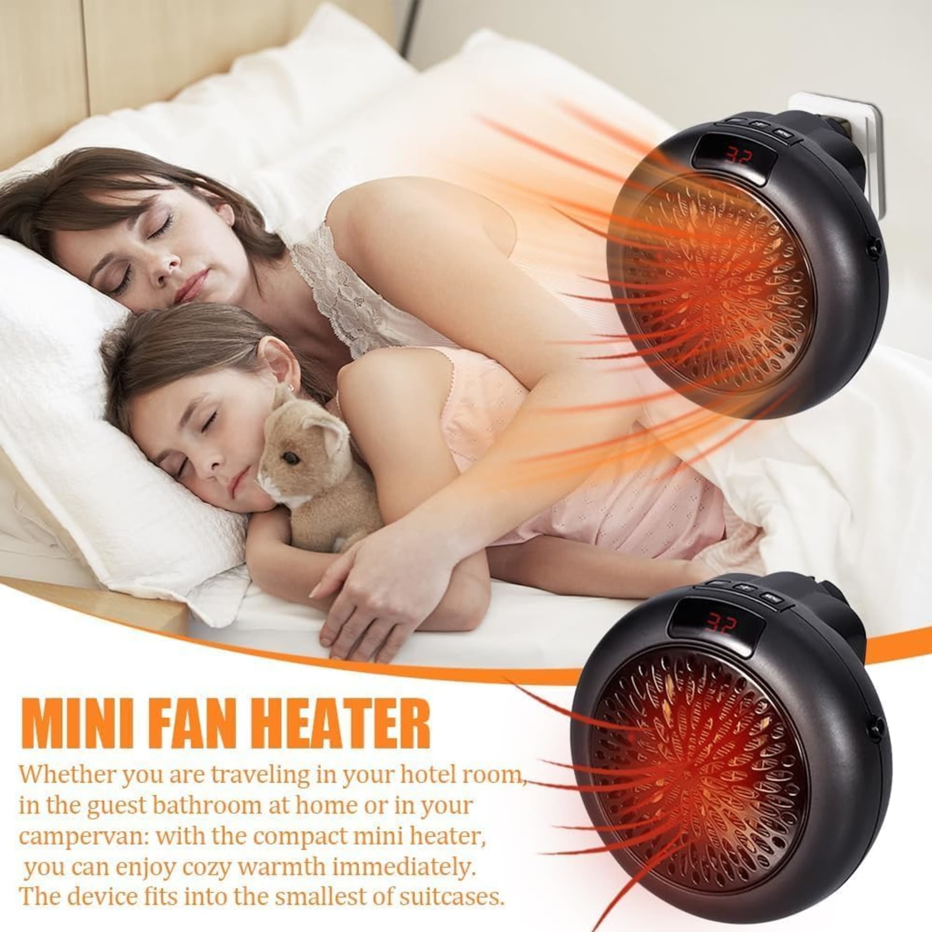 Radiateur Flame Heater 900W – chauffage rapide et sûr en format compact 5