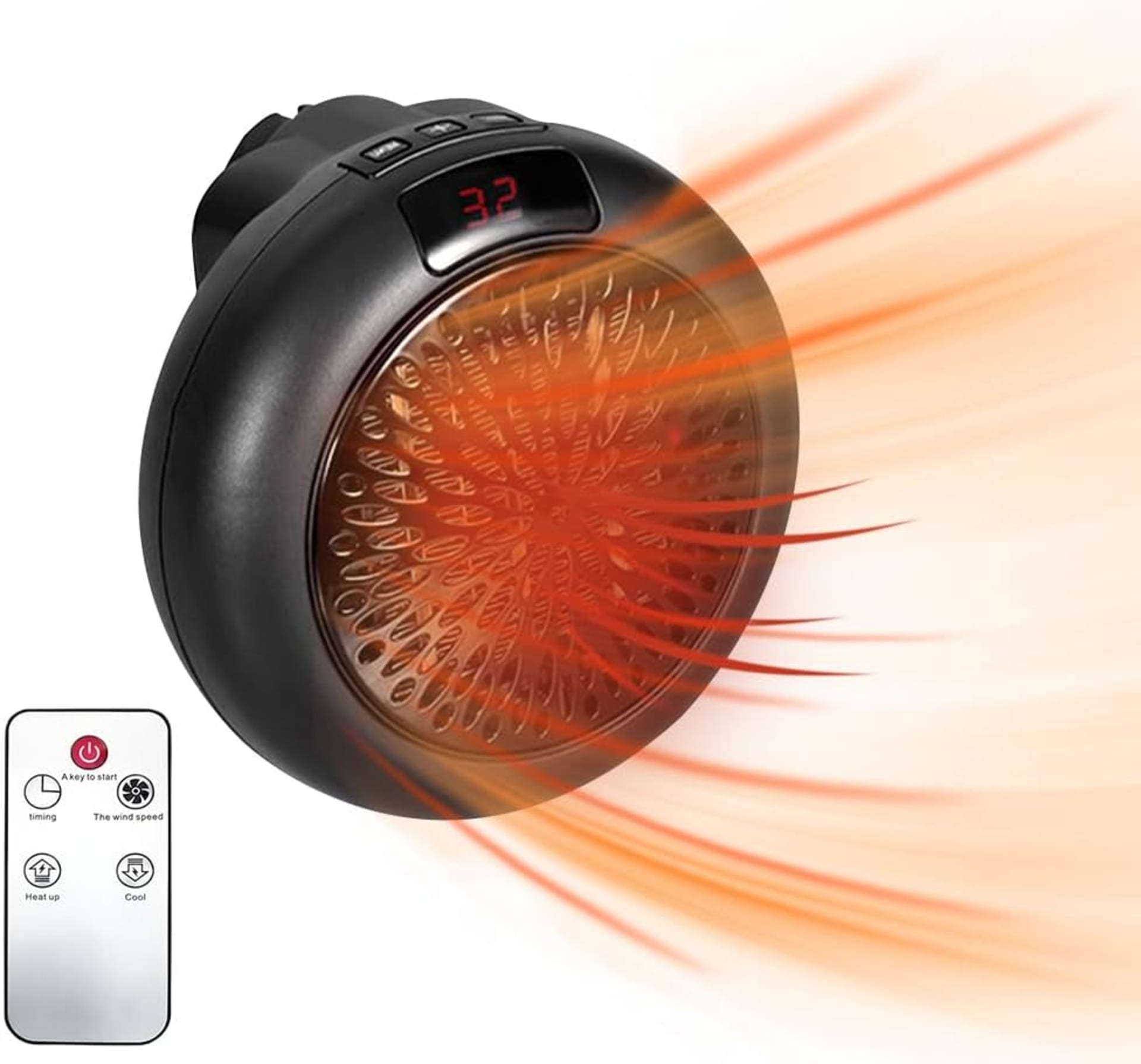 Radiateur Flame Heater 900W – chauffage rapide et sûr en format compact 3