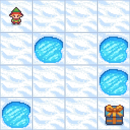 Agent playing FrozenLake-v1