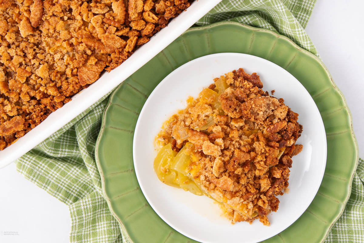 Creamy Cheesy Green Tomato Casserole Recipe