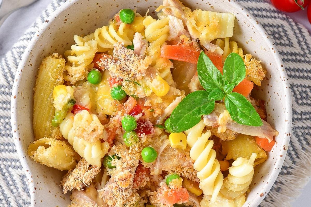 Easy Baked Turkey Pasta Casserole