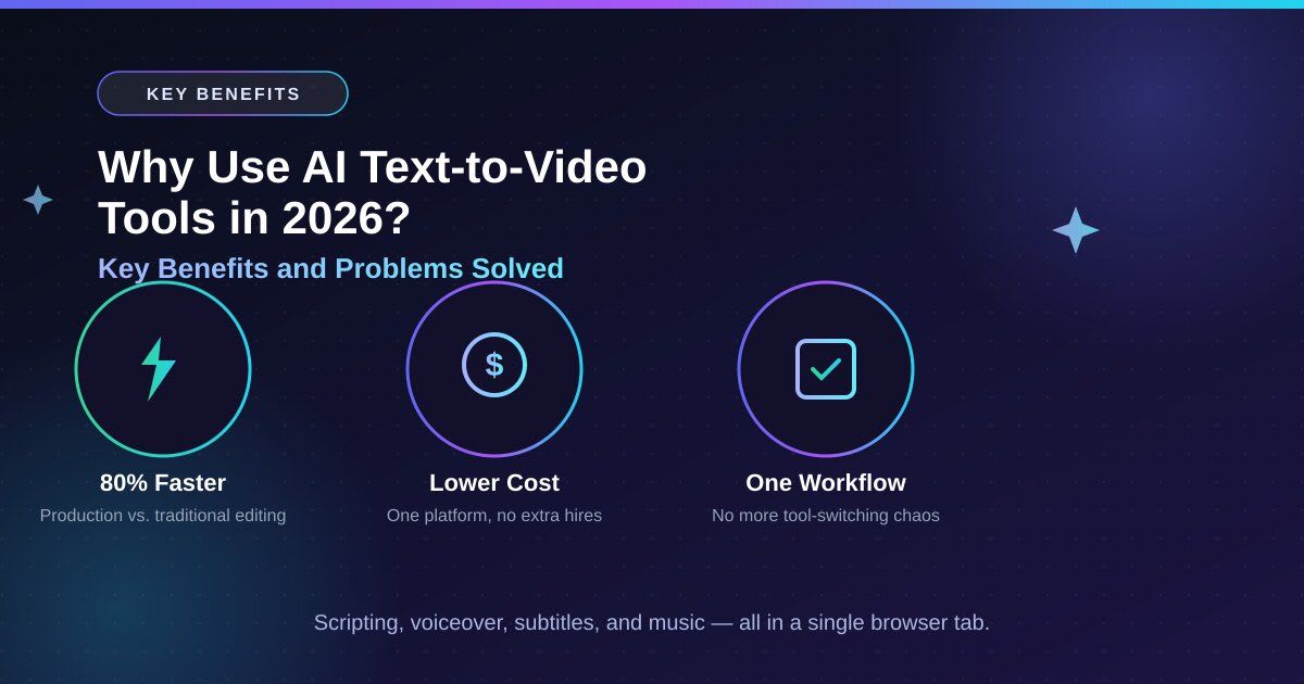 Why Use AI Text-to-Video Tools in 2026? (Key Benefits and Problems Solved)